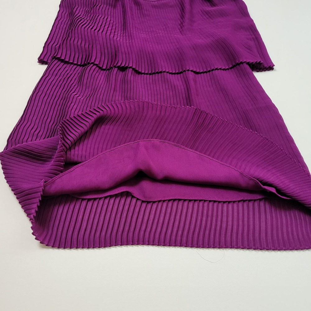 Parker Accordion Pleated A-Line Mini Dress Adjustable Spaghetti Straps Size S - Picture 4 of 13